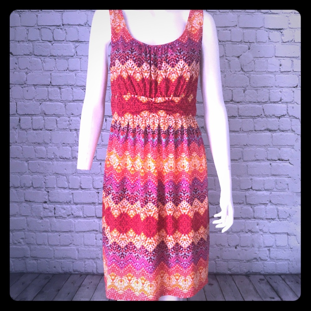 Empire Waist tank dress - multi colored